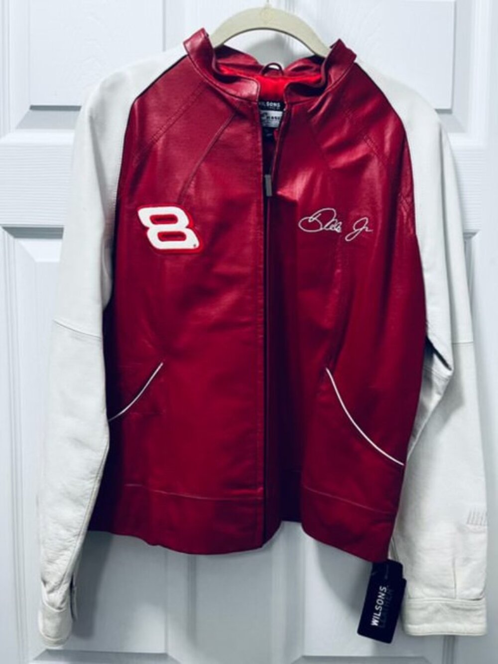 Vintage Y2K Dale Earnhardt Budweiser Leather NASCAR Jacket
